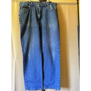 Lee Relaxed Fit Cotton Jeans Men’s Size 38x34 Straight Leg Blue Denim